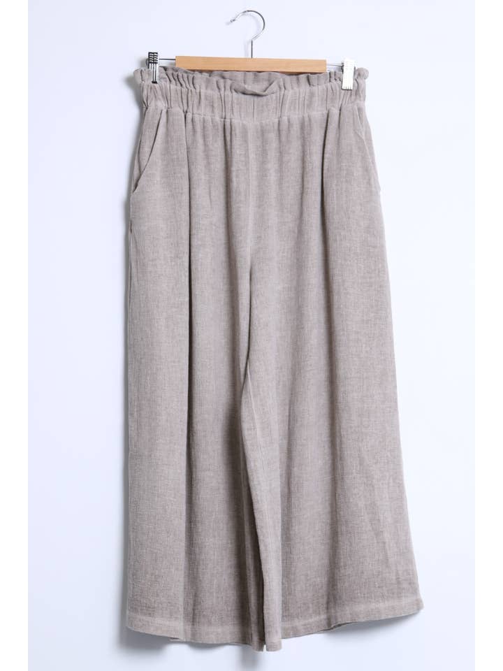 Shyloh - Wholesale Pants - Women's - Mid-length wide pants in cotton linen 206518
