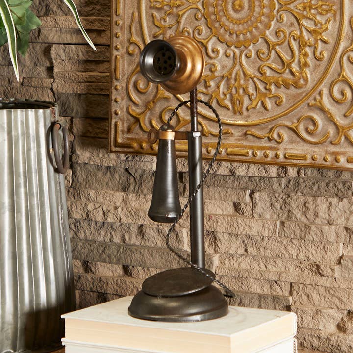 Vintage Black Metal Sculpture - Antique Home Accent for wholesale by Deco Marché