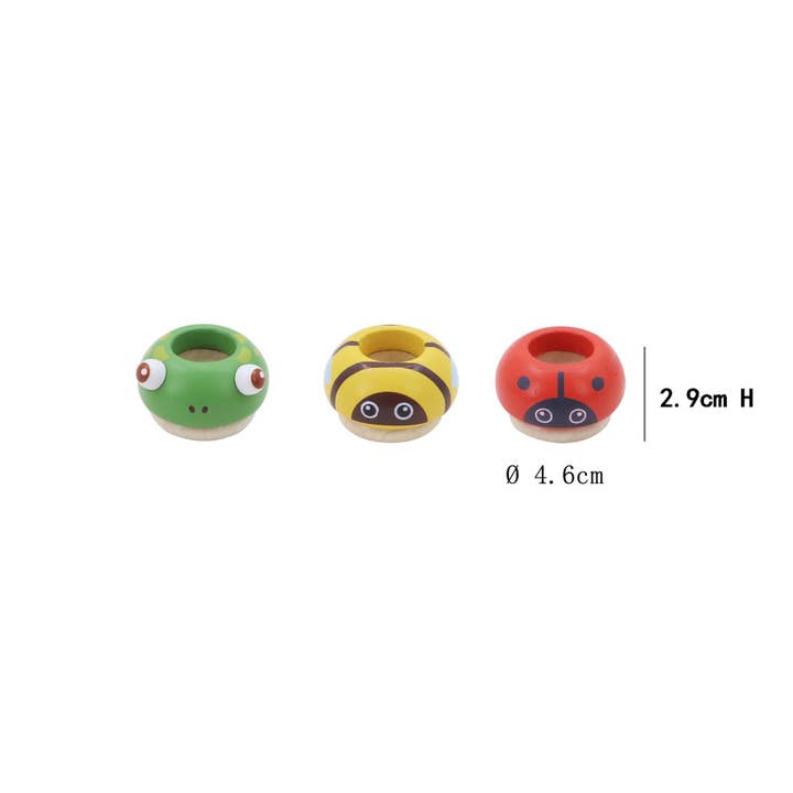 ToysLink - Wholesale Wood toy – Child - Wooden Prism-Bee, Frog and Ladybug1