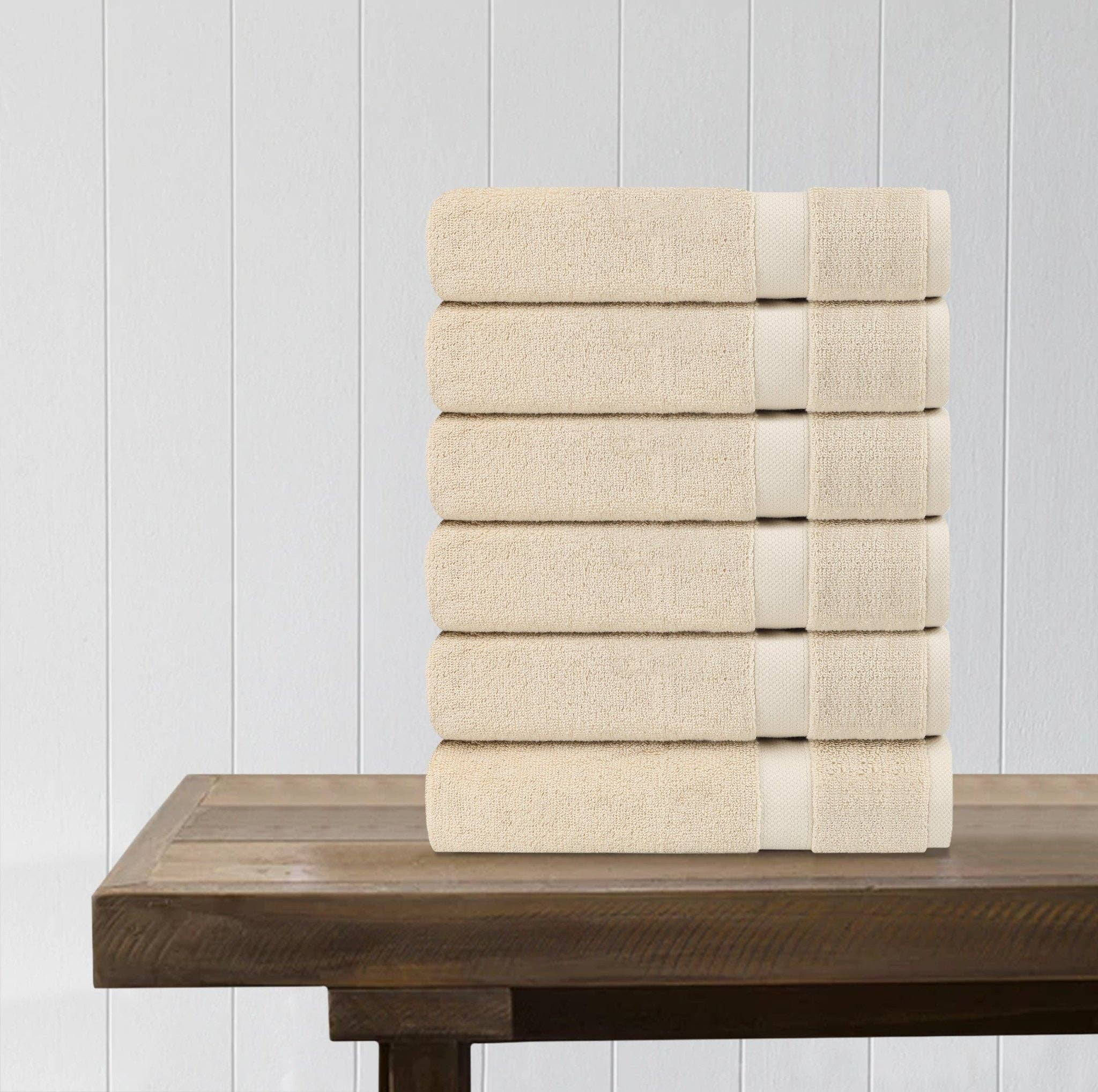 Delara - Wholesale Towel Set - 100% Organic Cotton Quick Dry Wash Cloth (Pack of 6)8