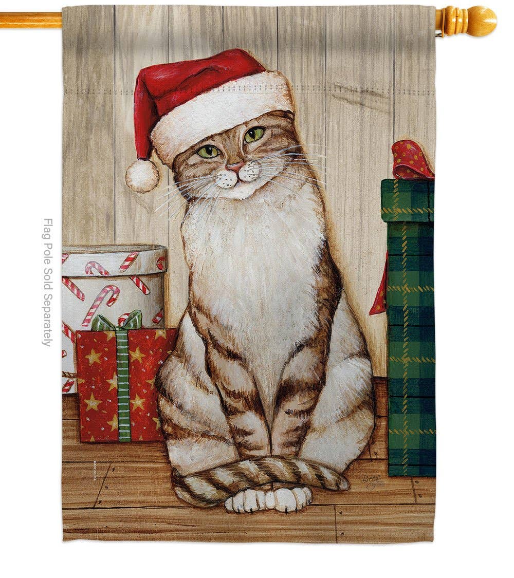 Two Group Flag Co - Wholesale Flag - Christmas Kitty Wintertime Winter Wonderland Cat Decor Flag1