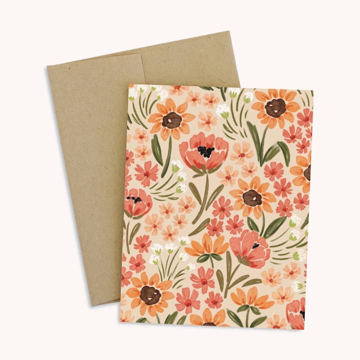 Sunny Poppies Greeting Card for wholesale by Elyse Breanne Design