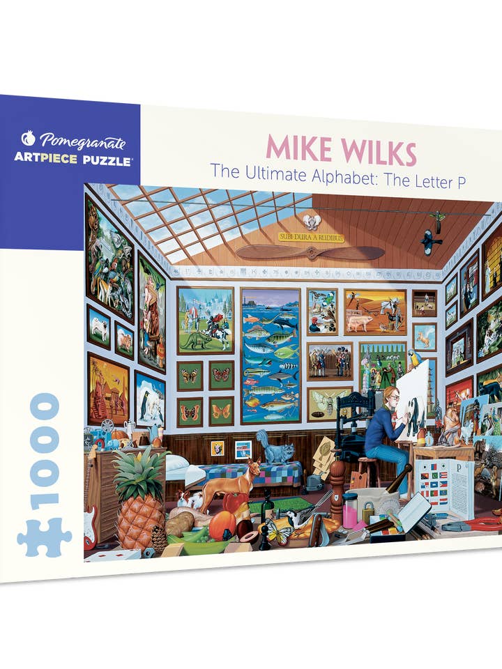 Mike Wilks: The Ultimate Alphabet: The Letter P 1000-piece Jigsaw Puzzle for wholesale by Pomegranate