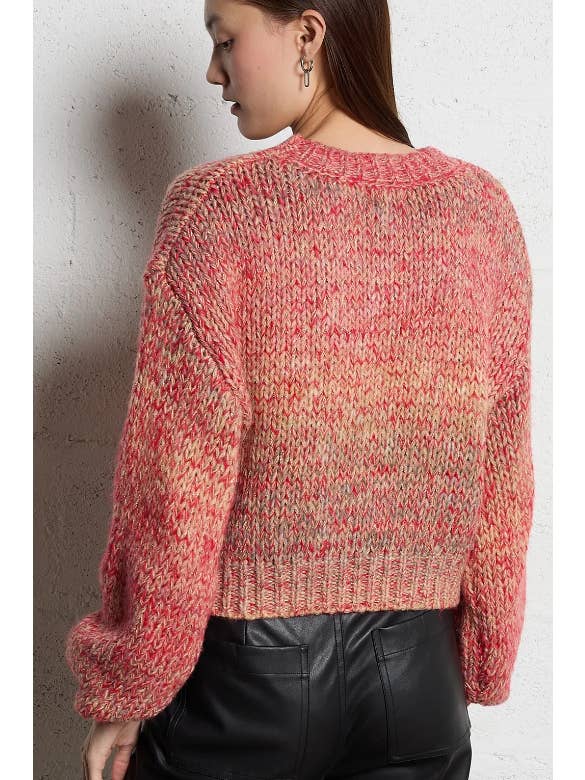 The Korner - USA - Vente Pull en maille – femme - T24203301 - Pull en tricot à manches bulles pour femmes2