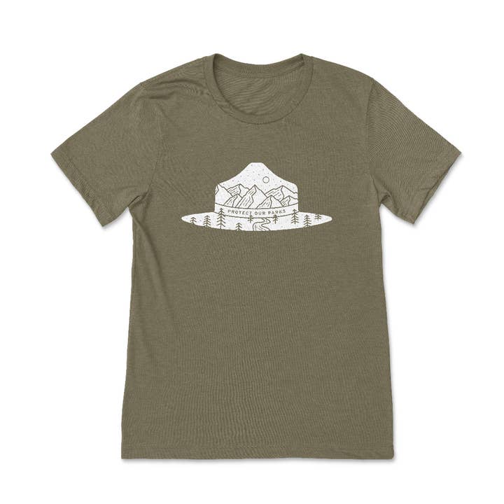 Protect Our Parks Unisex Tee | Olive Green for wholesale by The XPLR More Collective