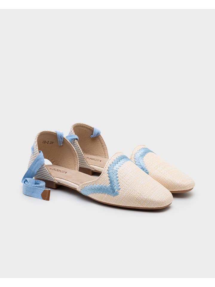 CEREZA - Wholesale Sandals - Women's - Embroidered Interwoven-raffia Espadrilles Ballet flats7
