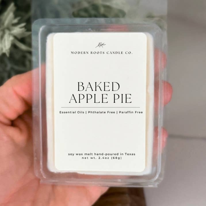 Baked Apple Pie | 2.4 oz. Soy Wax Melt for wholesale by Modern Roots Candle Co.