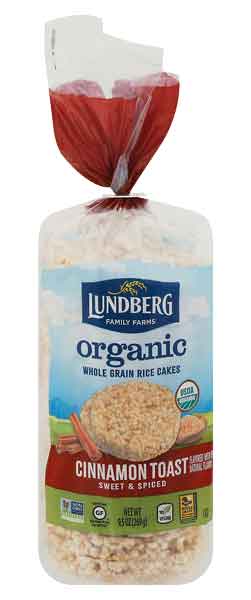 Hudson Meat Company - Wholesale Bread/Tortilla - RICE CAKE CINN TOAST OG     -     LUNDBERG0