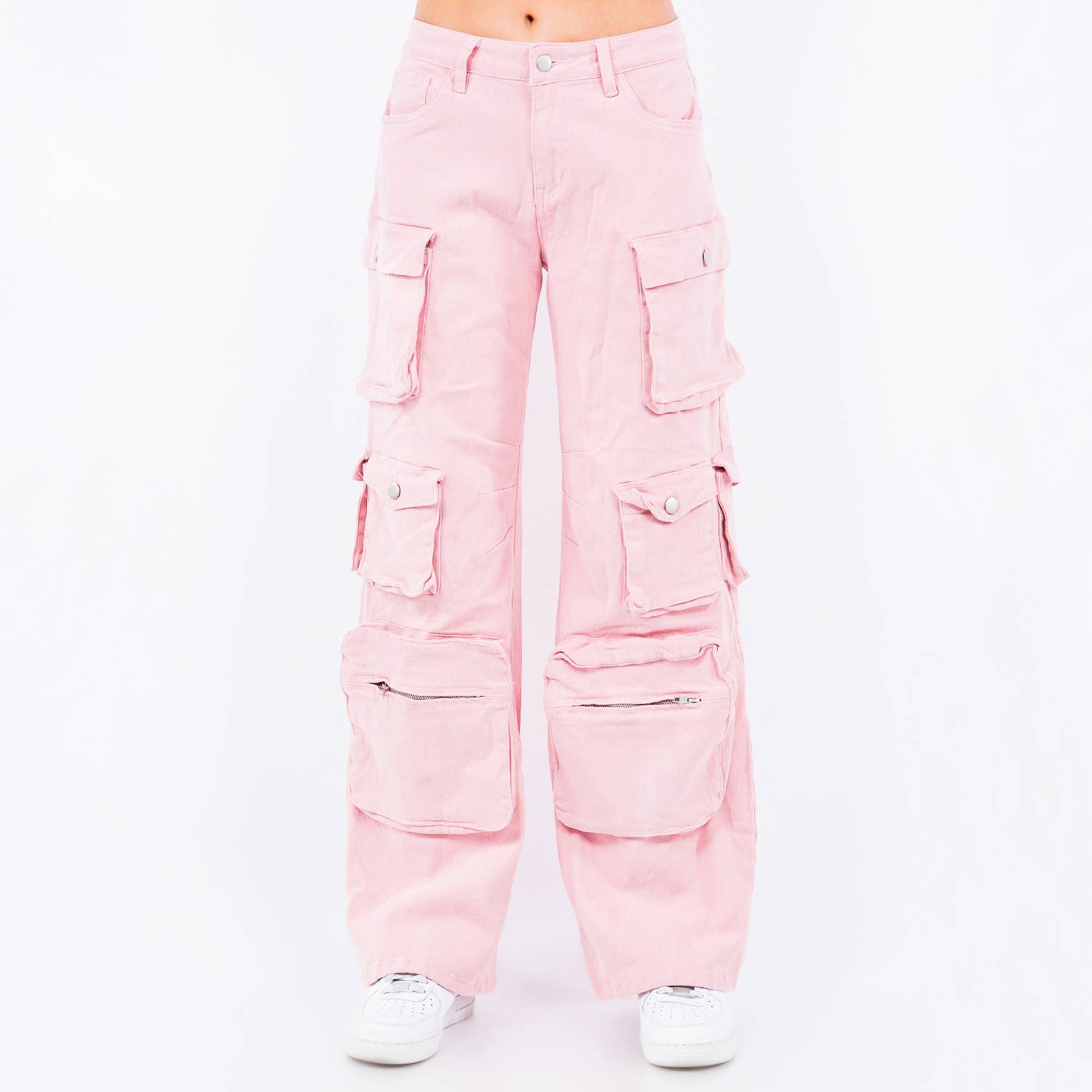 American Bazi - Vente Pantalon – femme - PANTALON TAILLE HAUTE AVEC POCHE À JAMBES LARGES-RJH3058910