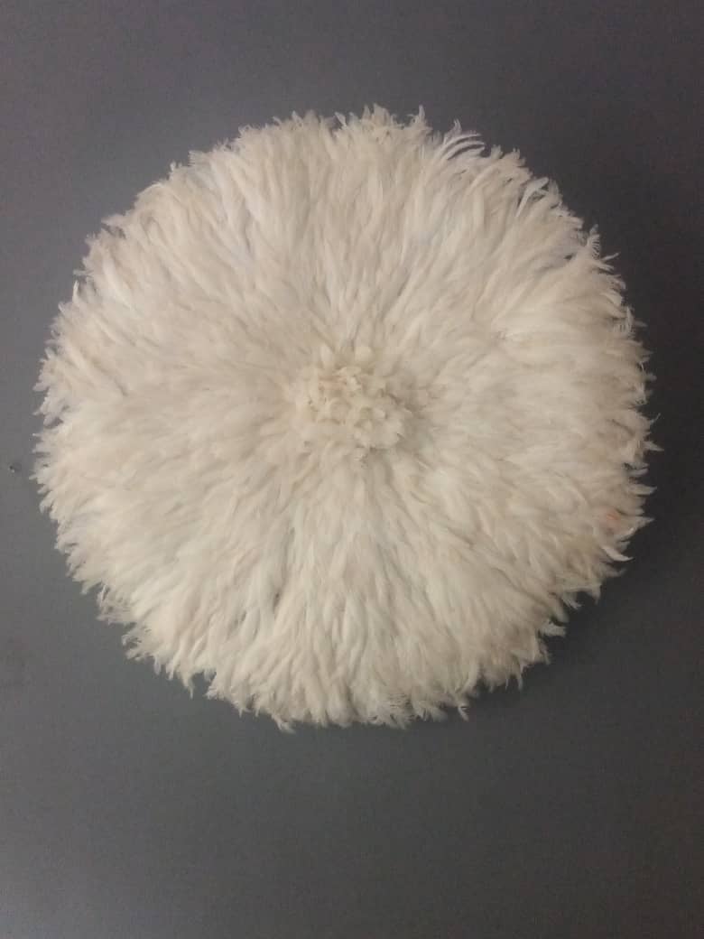 HOME DECOR FR – Objeto de mesa decorativo por atacado – Chapéu Juju branco1