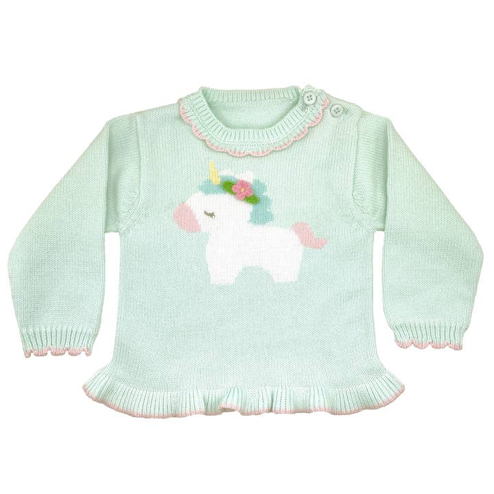 Jersey de punto con unicornio en colores pastel para venta al por mayor de Petit Ami & Zubels