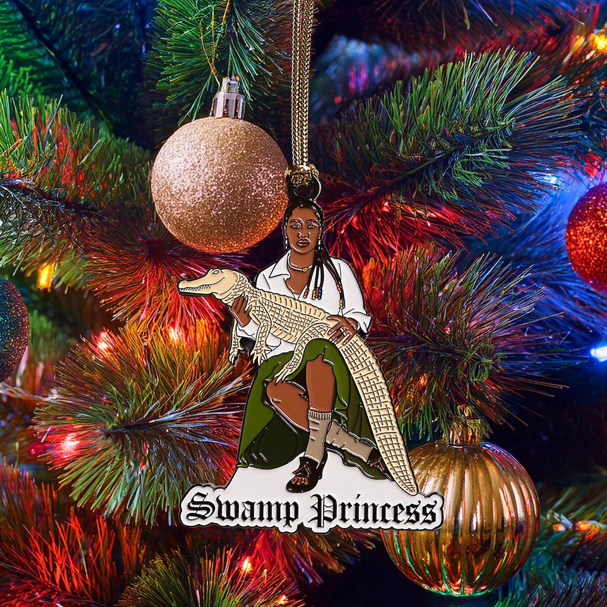 THE FOUND - Wholesale Ornament - Swamp Princess Enamel Holiday Ornament1