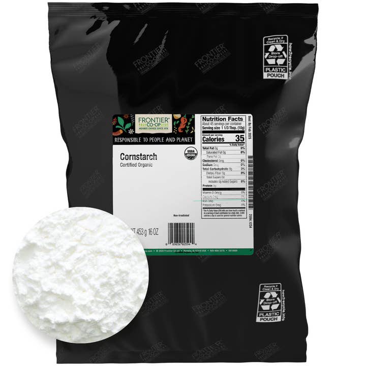 Frontier Co-op - Wholesale Cornmeal - Cornstarch Powder, Organic, Non ETO, Non Irradiated Bulk 1lb1