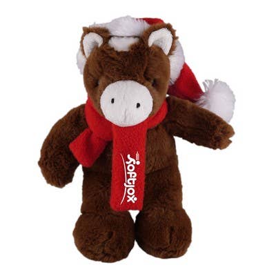 Snowy Mane Holiday Horse for wholesale by Market Street Promotions