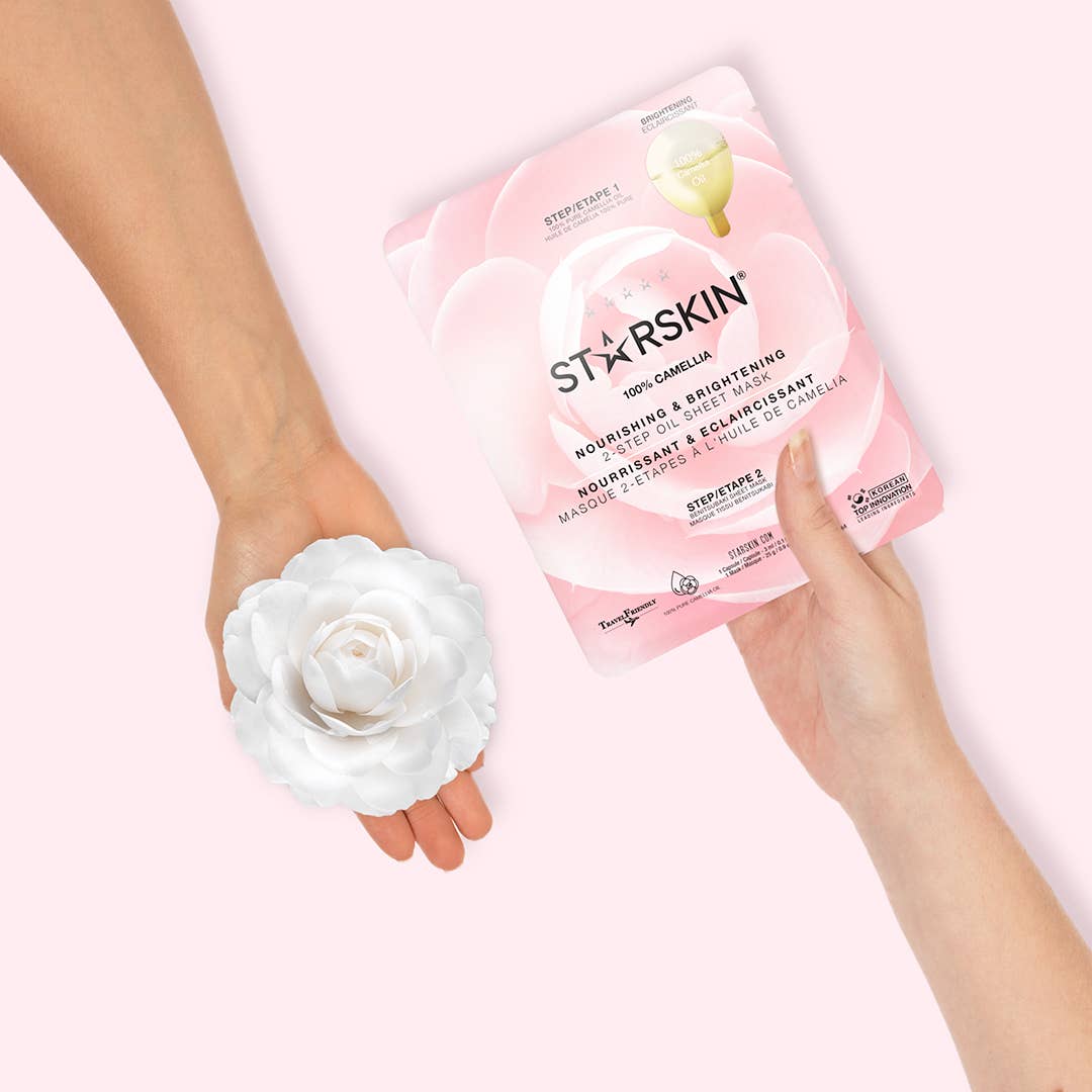 STARSKIN - Wholesale Skincare Face Mask - Camellia 2-Step Oil Sheet Mask – Brightening & Nourishing6