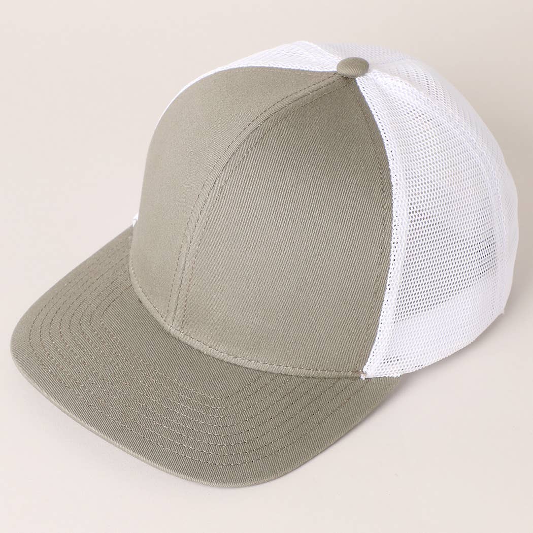 Fashion City - Wholesale Trucker Hat - Unisex - Two Tone Cotton Trucker Hat with Mesh Back40