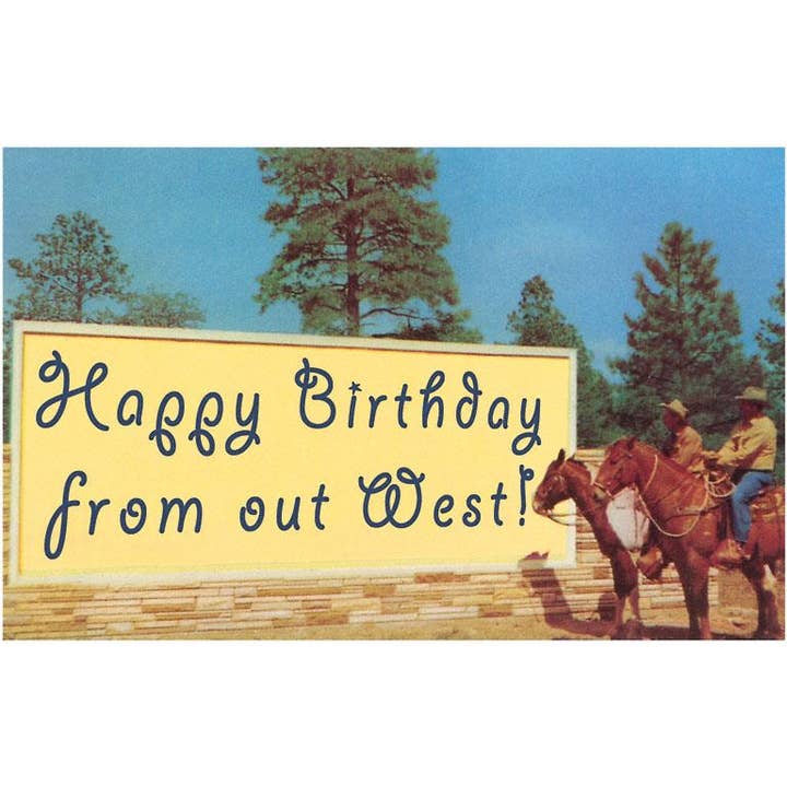 Found Image Press – Großhandel Postkarten – Postkarte HB-87 Alles Gute zum Geburtstag aus dem Wilden Westen