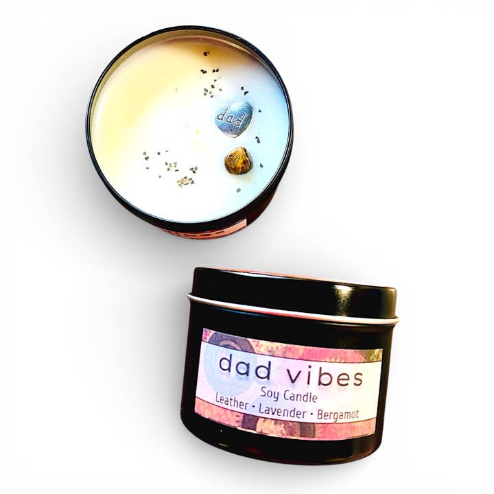 Bougie Vibes de Papa | Cuir & Lavande | Fête des Pères pour la vente par Raven’s Hearth