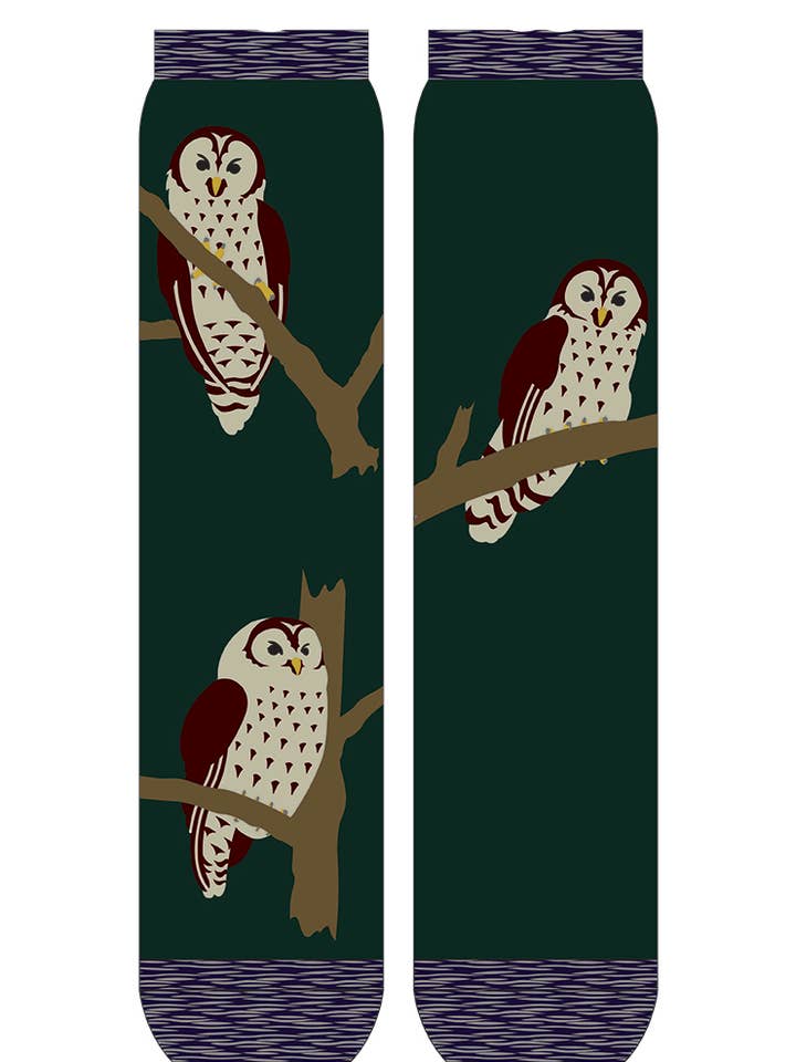 Tabbisocks - Wholesale Socks - Unisex - Owl Bird Replant Pairs CA/OR/WA/US Forest Donation Socks3
