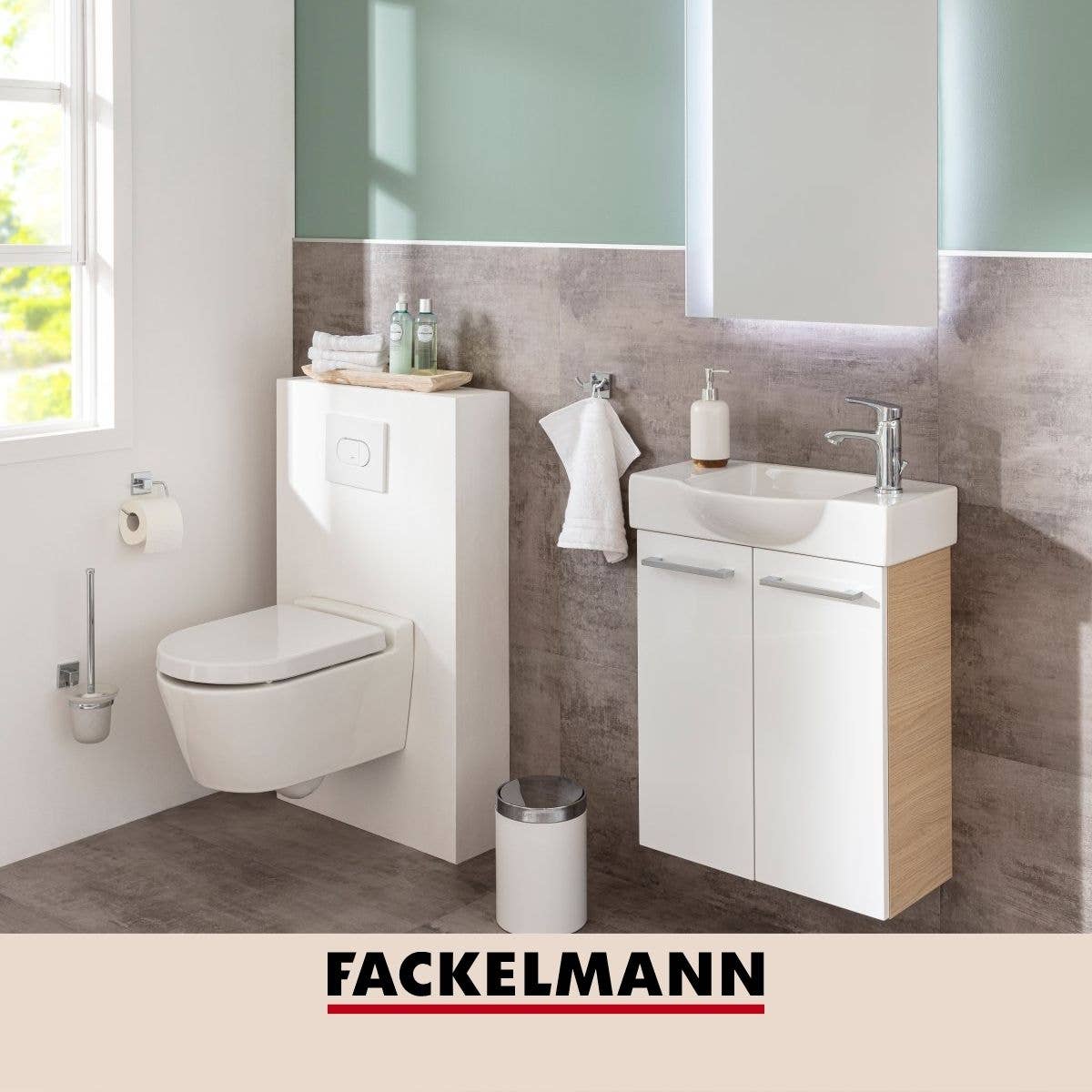 Zenker - Wholesale Toilet Paper Holder - Fackelmann Mare grey wall-mounted toilet paper holder1