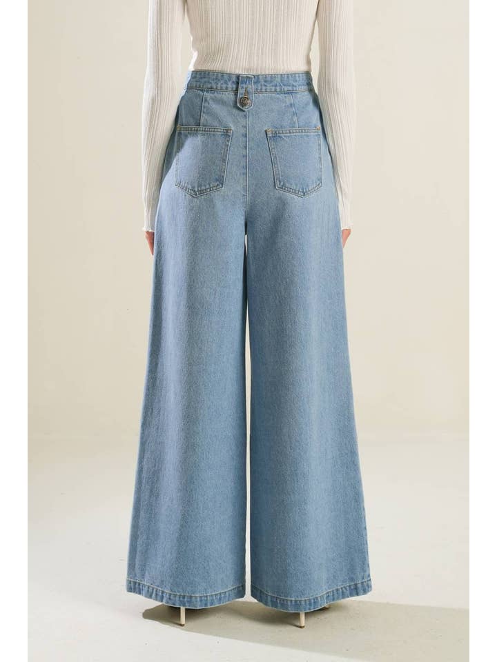 A washed denim pant - FP1353 for wholesale on Faire