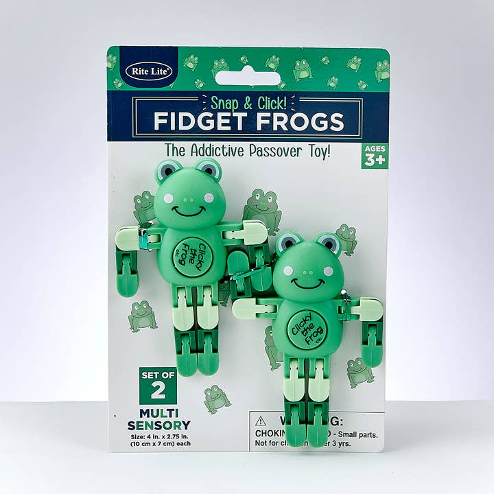 PASSOVER "SNAP&CLICK" FIDGET FROGS, PLASTIC, 4", 2 for wholesale by Rite lite
