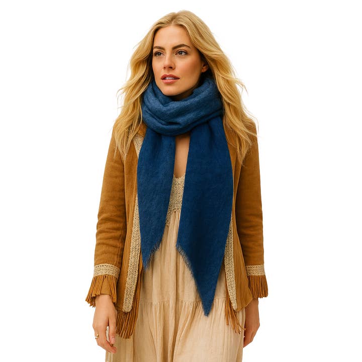 Blue Pacific - Wholesale Scarf - Women's - Cashmere Lush Bliss Dip Scarves12