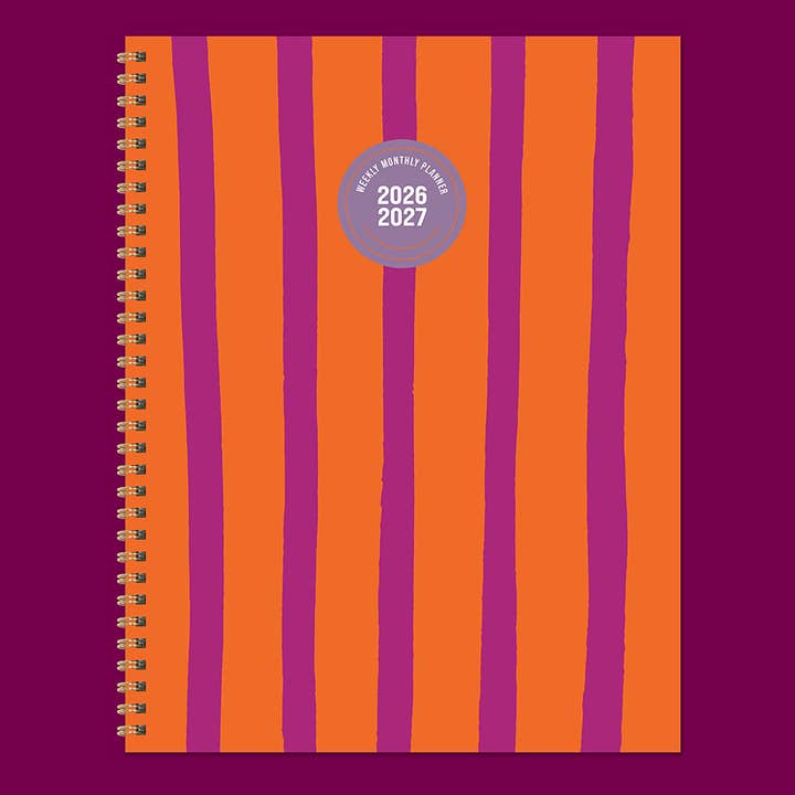 Statement Stripe Large Weekly Monthly Planner 2026-2027 for wholesale by TF Publishing - Paper Goods