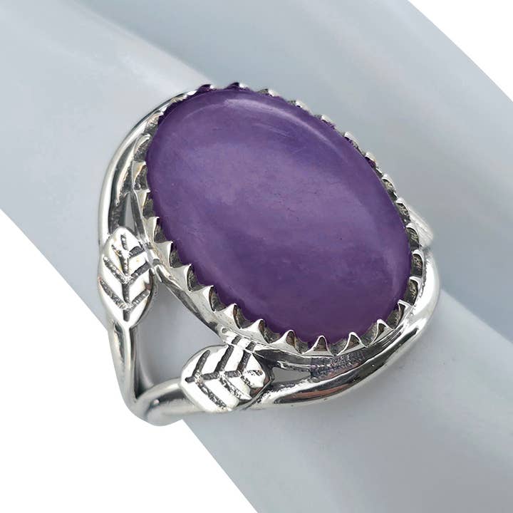 Anello in argento sterling ametista per la vendita all'ingrosso da parte di Amberman