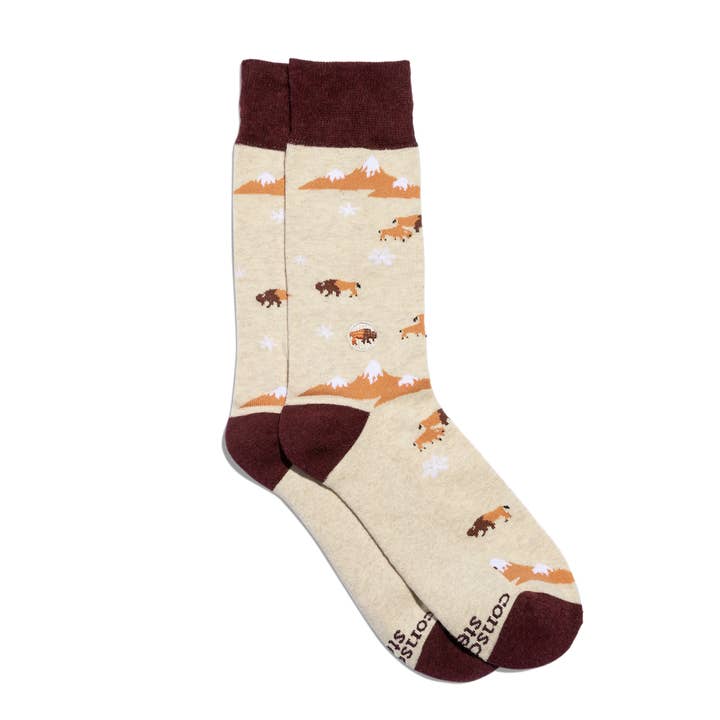 Socks that Protect Bison for wholesale by Conscious Step