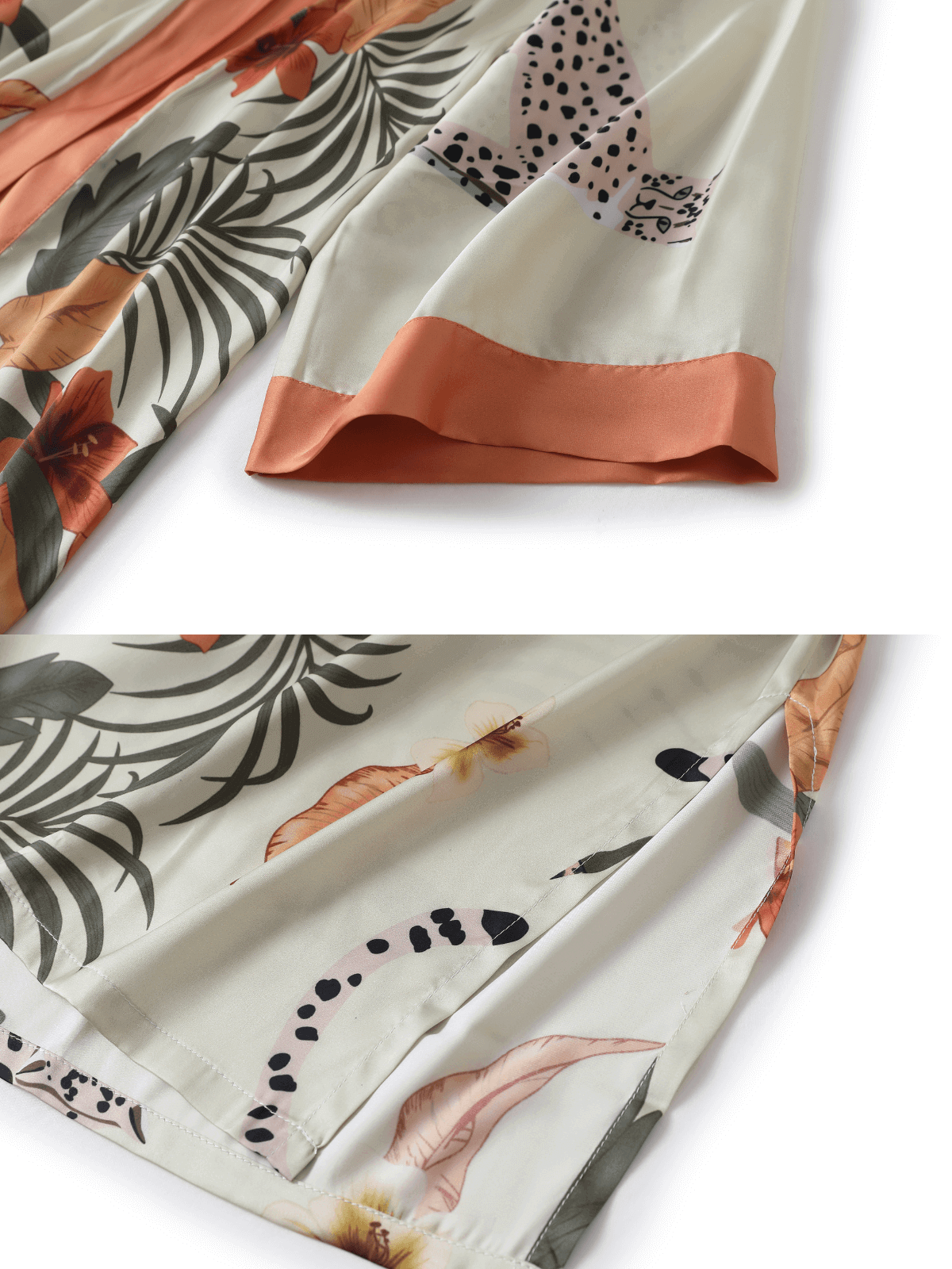 Orange Leopard Kimono Robe for wholesale on Faire9