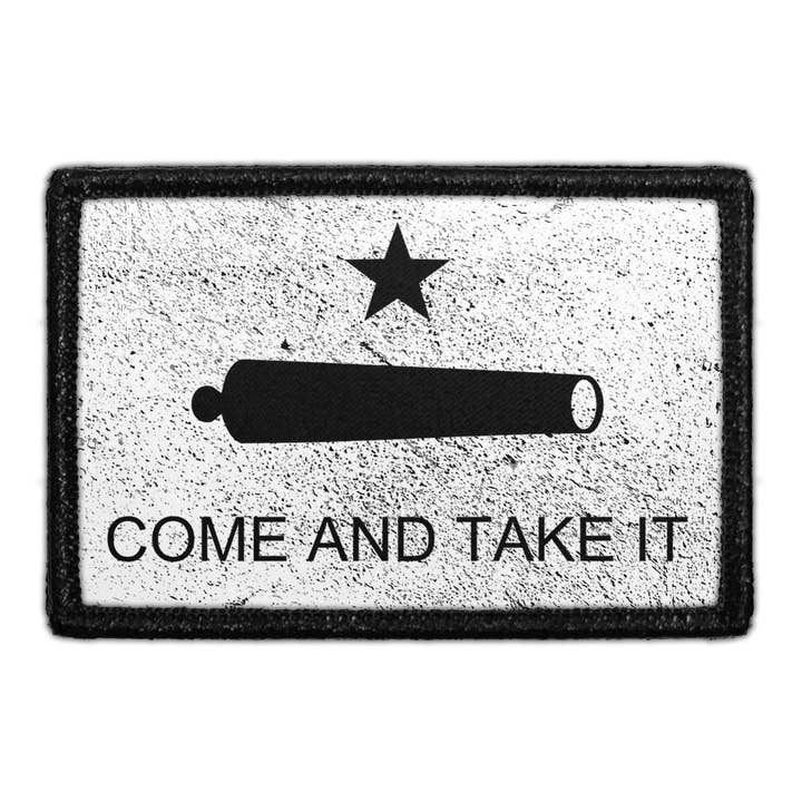 Drapeau de Gonzales - Venez le prendre - Texas - Usé - Écusson amovible pour la vente par Pull Patch