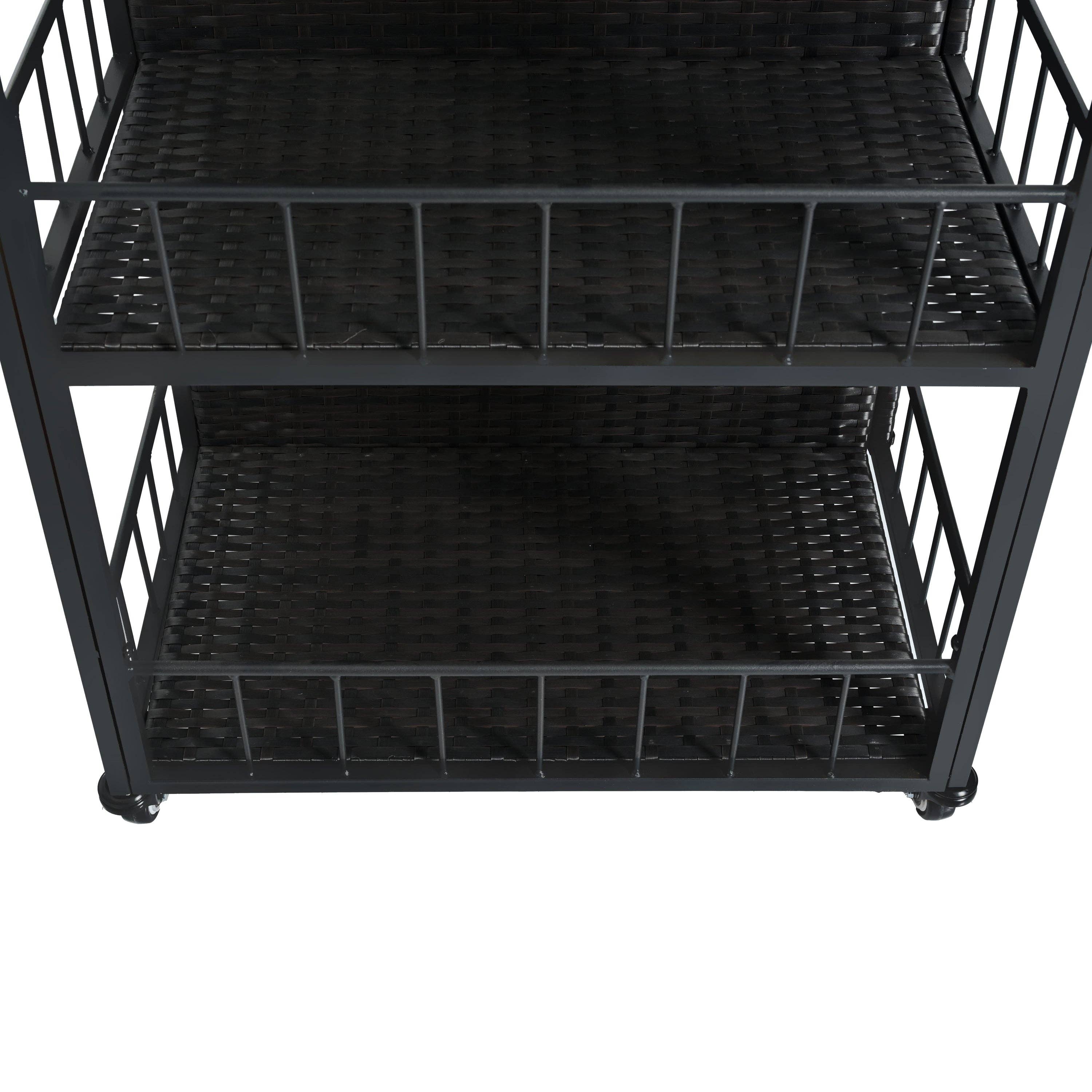 39F Inc. - Vente Outil de gril pour l'extérieur - Chariot de service extérieur avec plateau pliable, armoire de rangement19