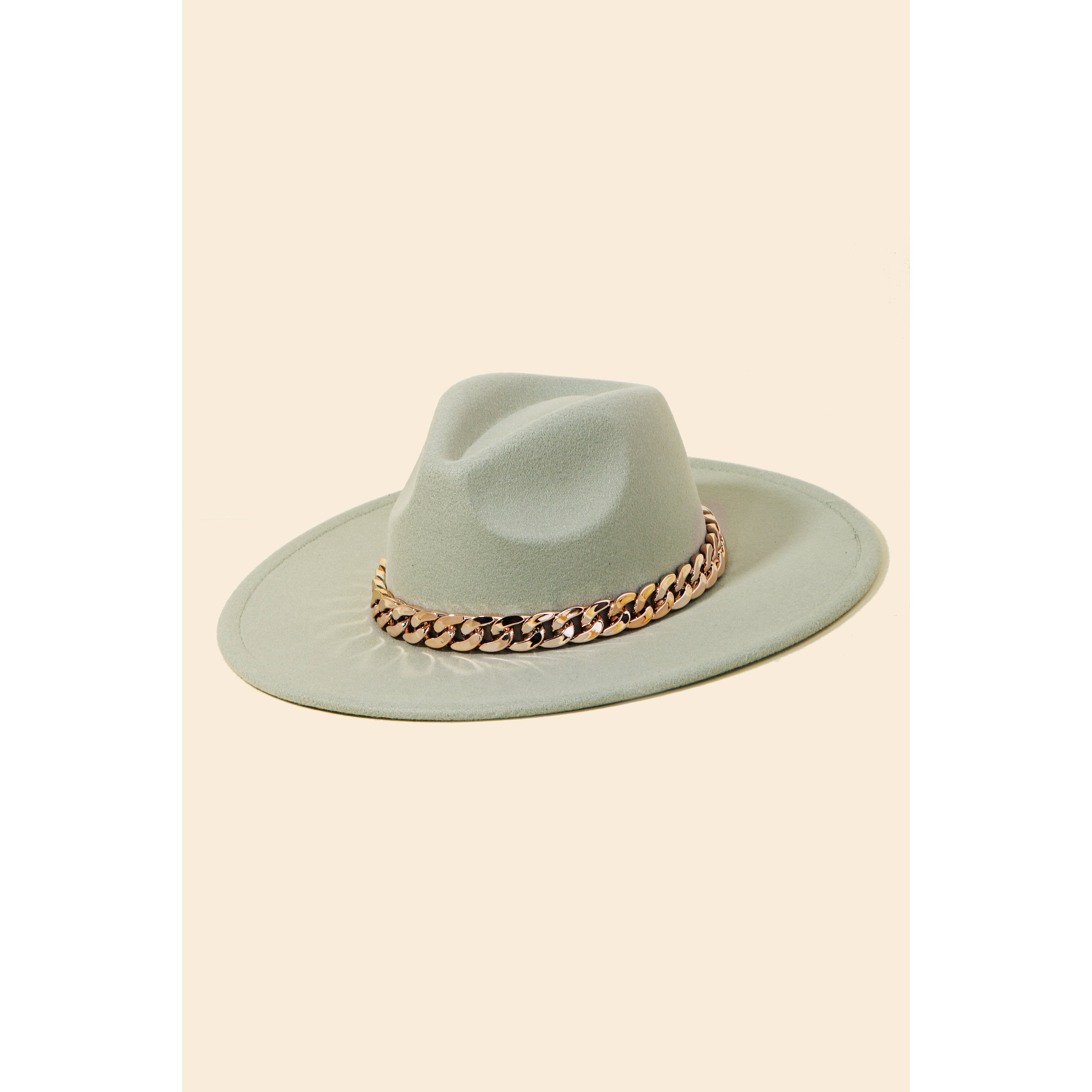 Anarchy Street - Wholesale Fedora - Women's - Chain Link Strap Western Fashion Hat