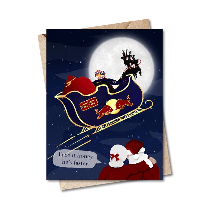 Max Verstappen Weihnachtskarte - Formel 1 für den Großhandel von Studio Bugs