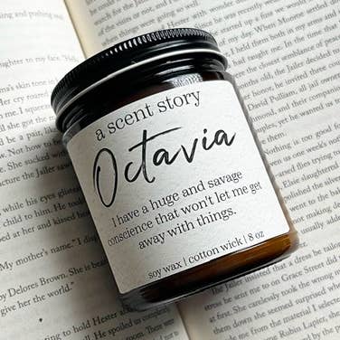 Octavia | Bookish Candle | Forfatter | Citat for engroshandel hos A Scent Story Candle Co