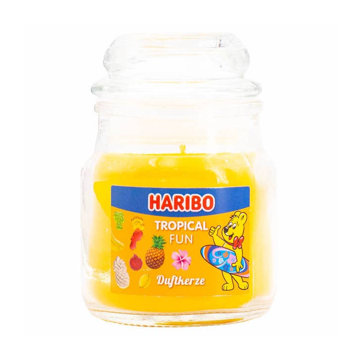 Candle Square - Wholesale Jar/Filled Candle - Haribo small jar Tropical fun candle - 85gr0