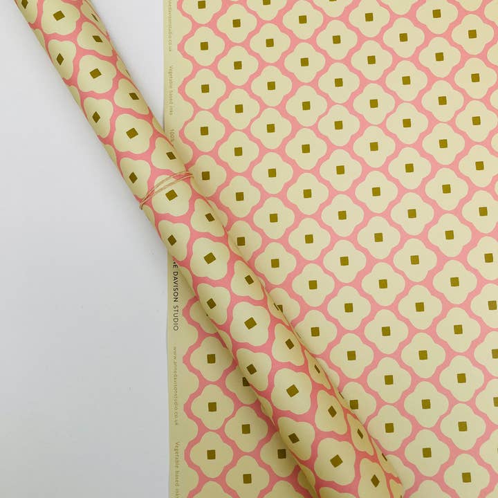 Flower Wrapping Paper (Pink) for wholesale by Anne Davison Studio