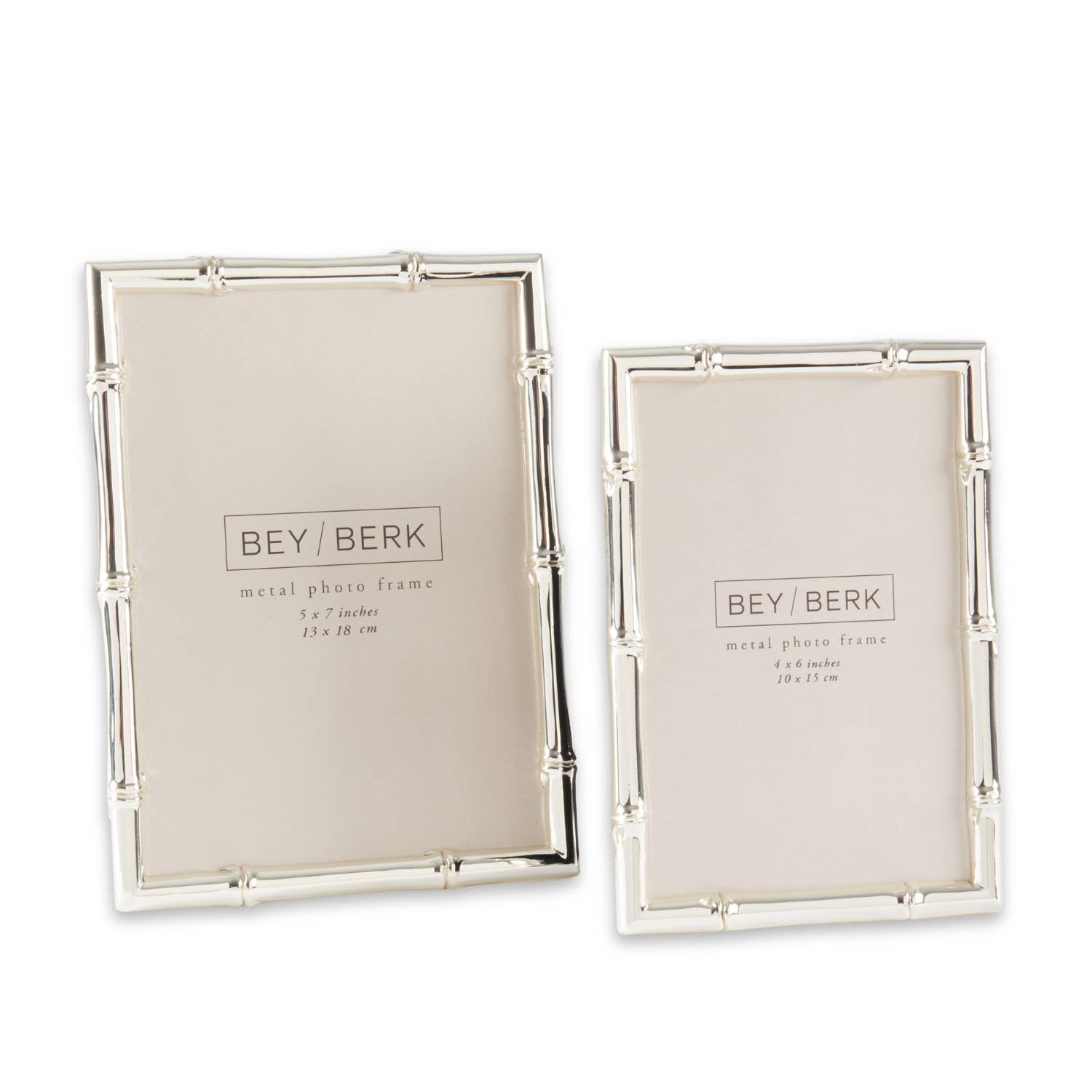 BeyBerk International - Vendita all'ingrosso Cornice portafoto - Cornice placcata in argento con design a bambù3