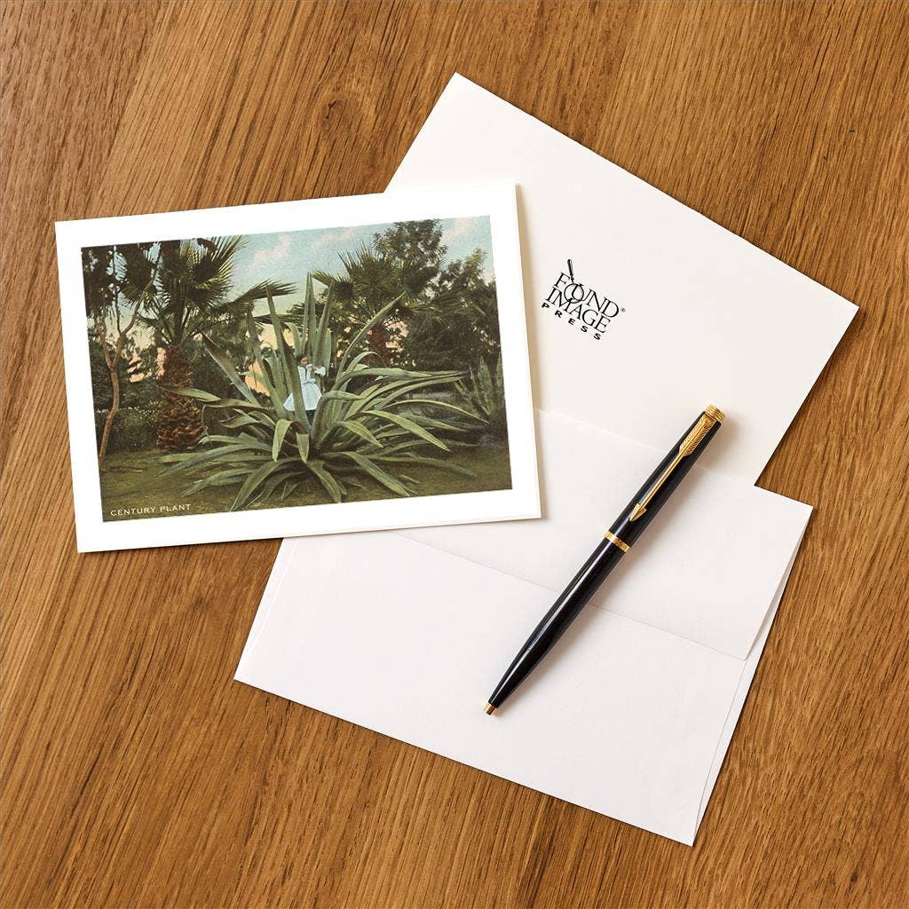Found Image Press – wholesale Stationery/notecard set – Greeting Card ZA-23 Girl in Agave1