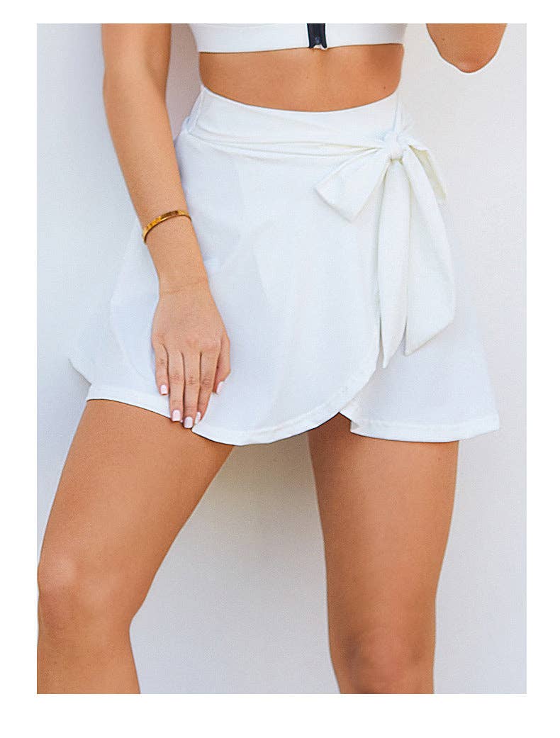 Active by Anna-Kaci - Wholesale Athletic Skirt - Women's - Lined Tennis Skirt with Tie Bow and Pockets9