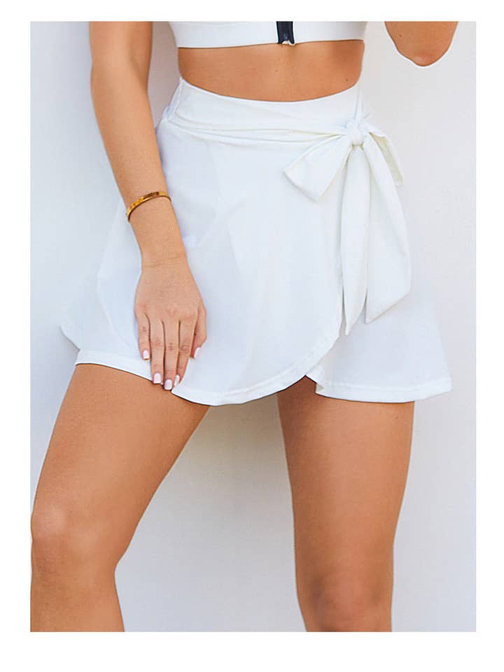 Active by Anna-Kaci - Wholesale Athletic Skirt - Women's - Lined Tennis Skirt with Tie Bow and Pockets9