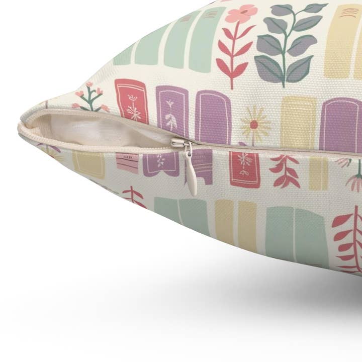 OhhhSoPeachy - Vente Coussin décoratif - Coussin Pastel Littéraire pour Chambre ou Canapé, Cadeau Douillet pour Amoureux des Livres, Cadeau Livre pour Elle, Décoration de Coin Lecture2