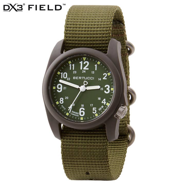#11117 DX3® Field™ - Mostrador Verde, Bracelete de Nylon Floresta por atacado de Bertucci