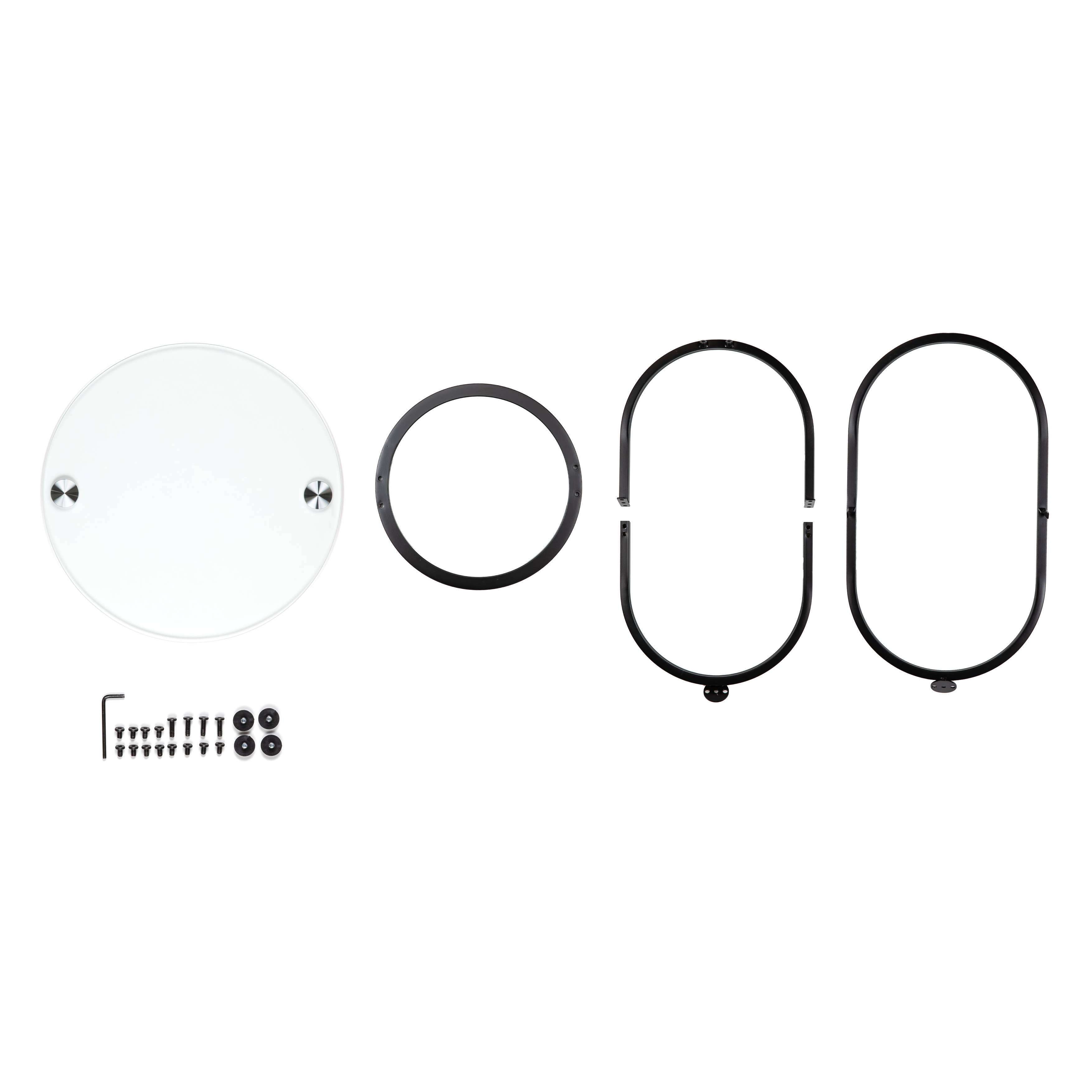 Danya B - Wholesale Side Table - Galaxy Base and Tempered Glass Round End Table10