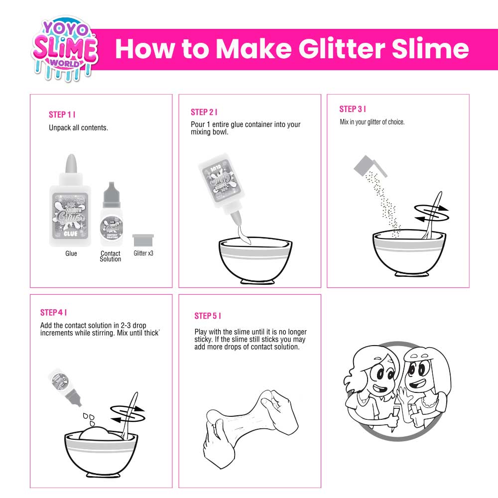 YOYO World - Wholesale Putty/Slime - Kids - DIY Fluffy & Glitter Slime Kit for Kids | Pack of 126