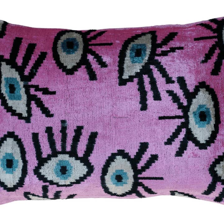 Canvello - Wholesale Throw/Decorative Pillow - Canvello Handmade Luxury Handmade Velvet Silk Evil Eye Throw Pillow With Down Insert5