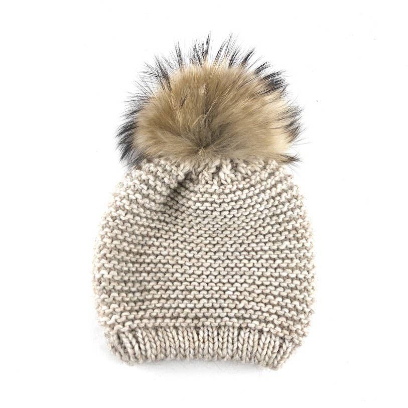MILANO AMOUR - Wholesale Beanie - Women's - HAT WOOL BEANIE WITH REAL FUR POM POM9