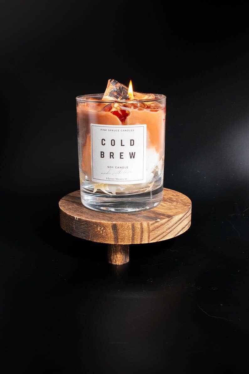 Pink Spruce - Wholesale Jar/Filled Candle - Handpoured Soy Wax Cold Brew Iced Coffee Candle 9