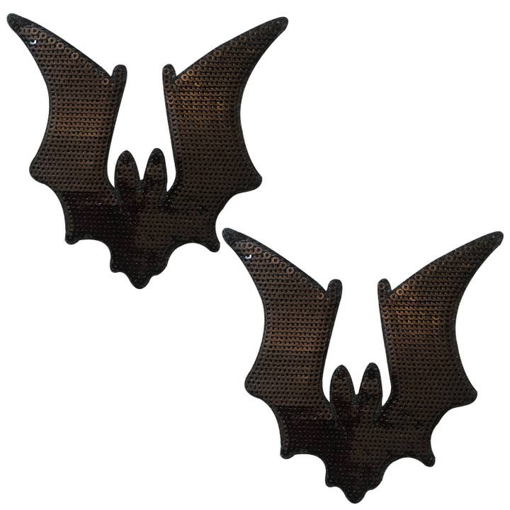 Large Bat Sequin Nipple Cover Pasties for wholesale by Neva Nude